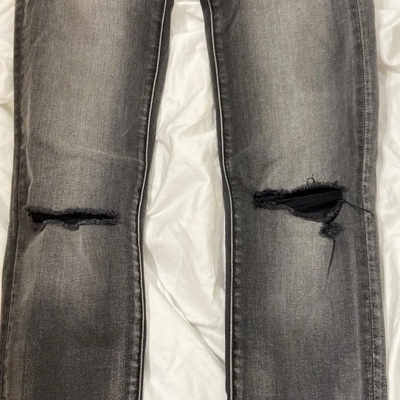 Women’s American Eagle Super Stretch Super Low Jegging, black/grey. Sz 4 - Picture 4 of 14